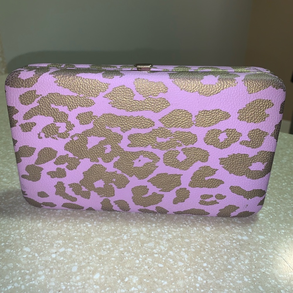 Mossimo faux leather hard clutch wallet